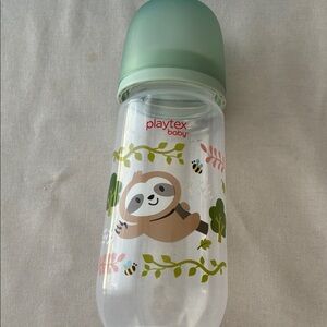 Playtex Baby Bottle with Sloth and Green Cap